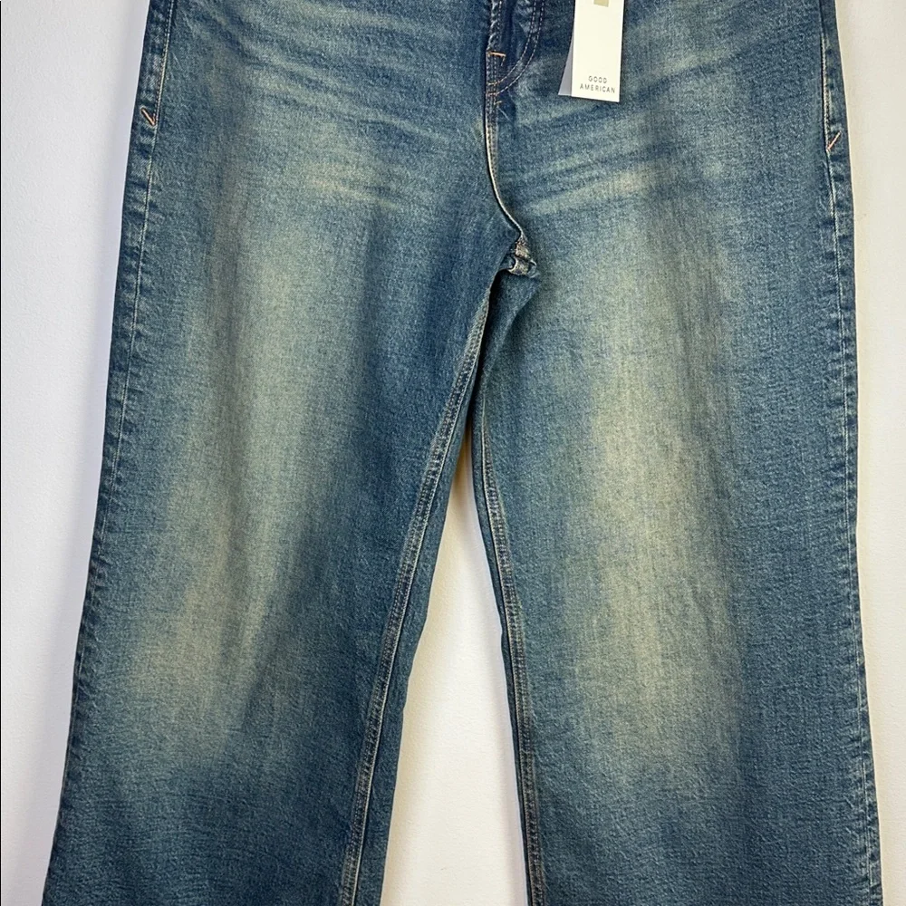 NWT Good American Good Ease Mid Rise Jean Relaxed Fit High Rise 34” Inseam 4/27 - Picture 6 of 16